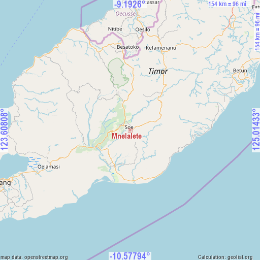 Mnelalete on map