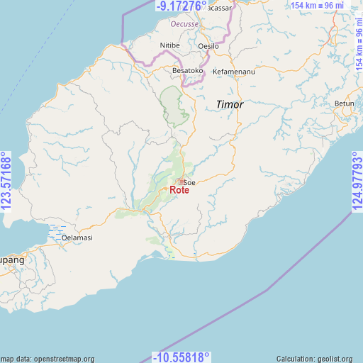 Rote on map