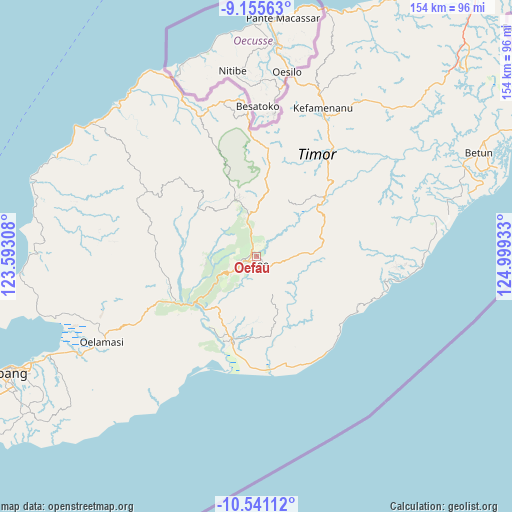 Oefau on map