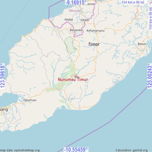 Nunumeu Timur on map