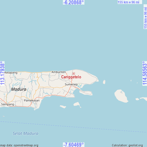Canggetelo on map
