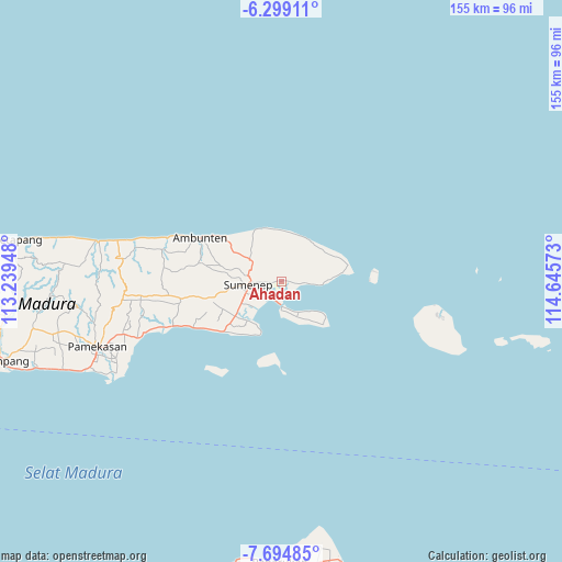Ahadan on map