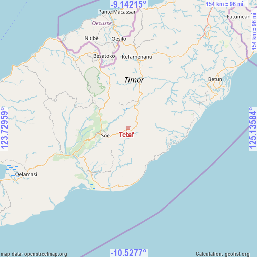 Tetaf on map