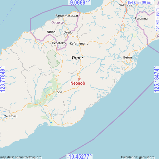 Neosob on map
