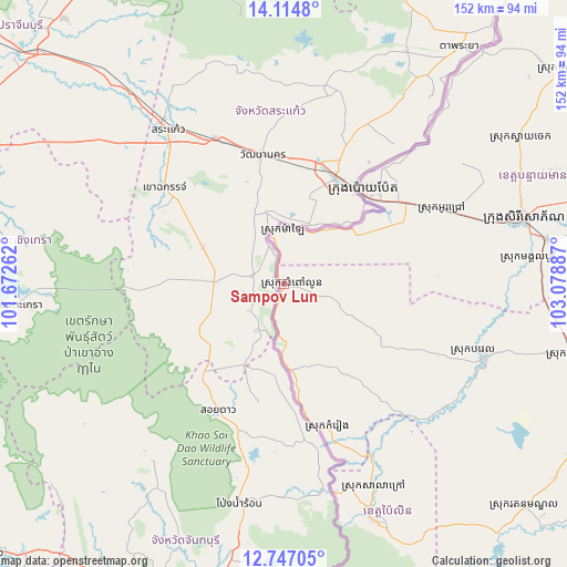 Sampov Lun on map