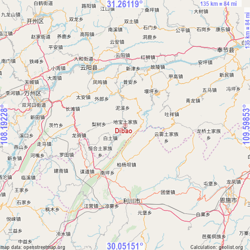 Dibao on map