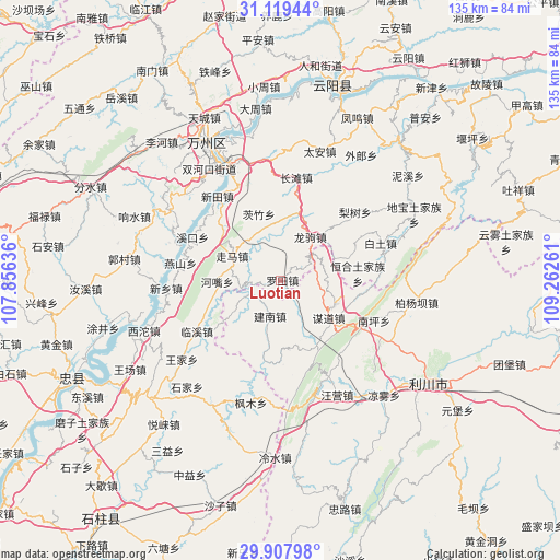 Luotian on map