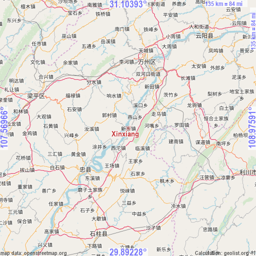 Xinxiang on map