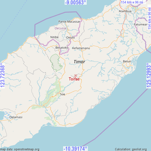 Toifae on map