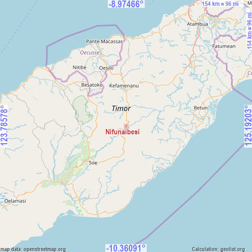 Nifunaibesi on map