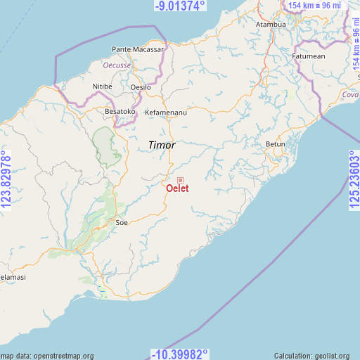 Oelet on map