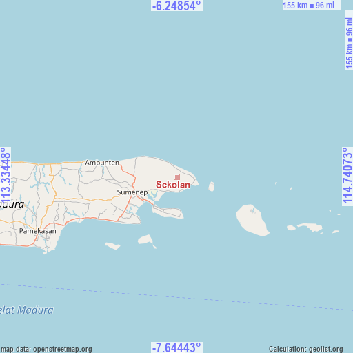 Sekolan on map