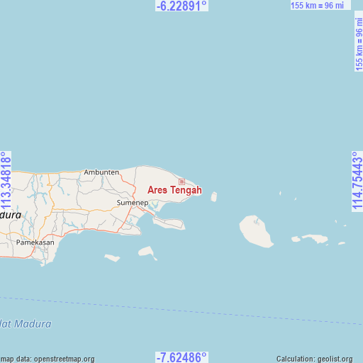 Ares Tengah on map