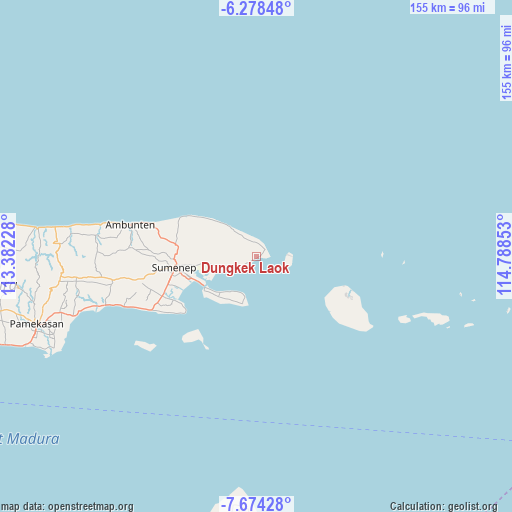 Dungkek Laok on map
