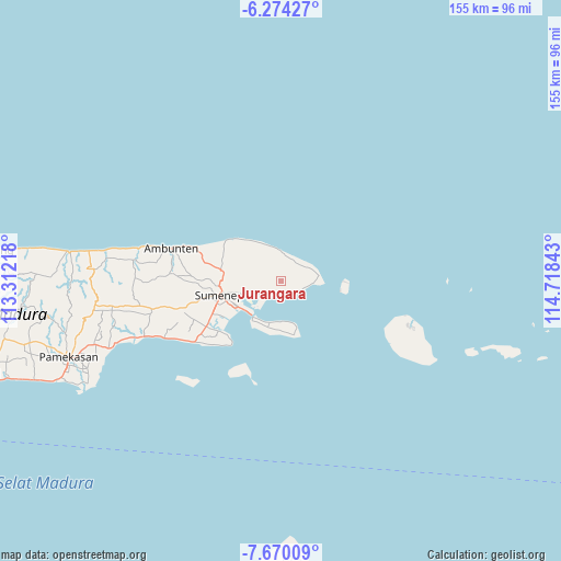 Jurangara on map