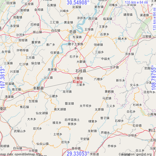 Xialu on map