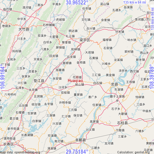 Huaqiao on map