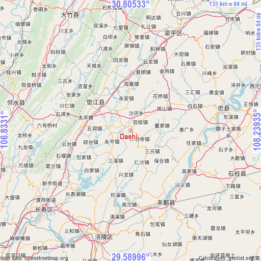 Dashi on map