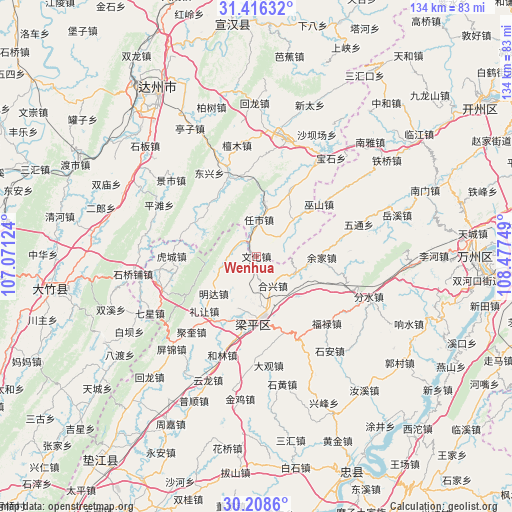 Wenhua on map