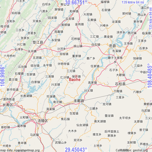 Baohe on map