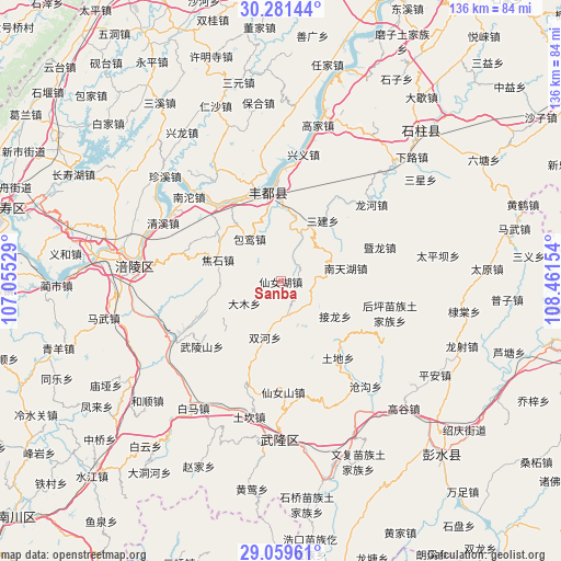 Sanba on map