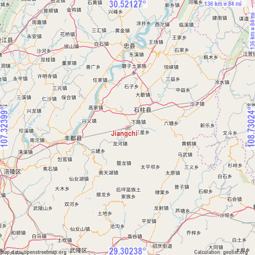 Jiangchi on map