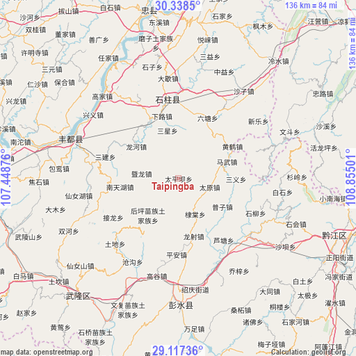 Taipingba on map