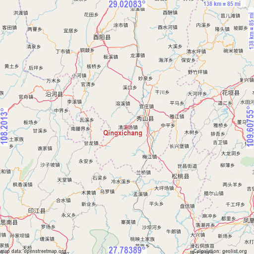 Qingxichang on map