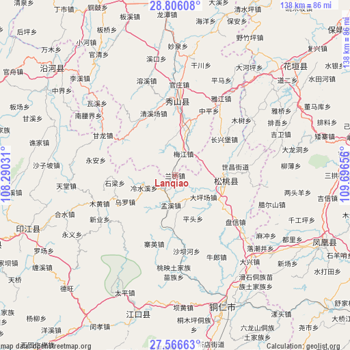 Lanqiao on map