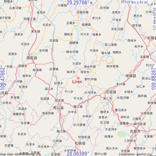 Liren on map