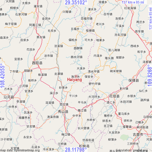 Haiyang on map