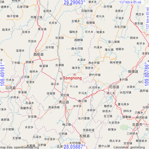 Songnong on map