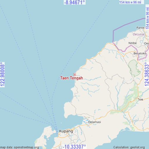 Taen Tengah on map