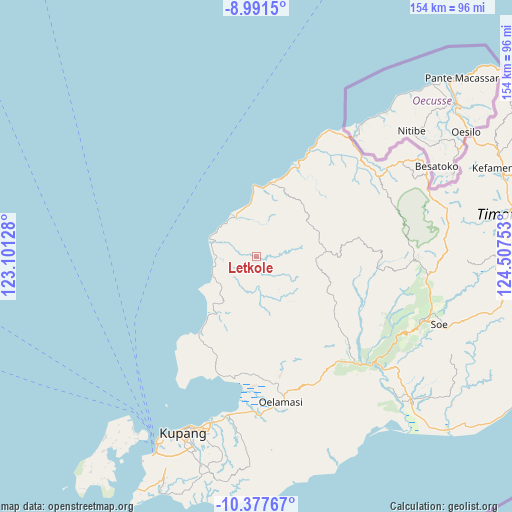 Letkole on map