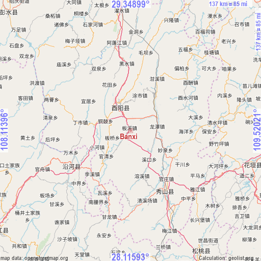 Banxi on map