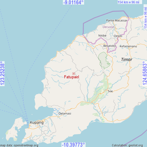 Fatupael on map