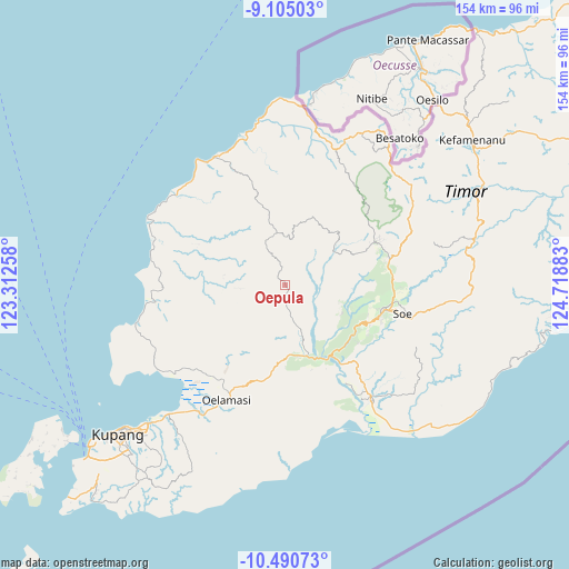 Oepula on map