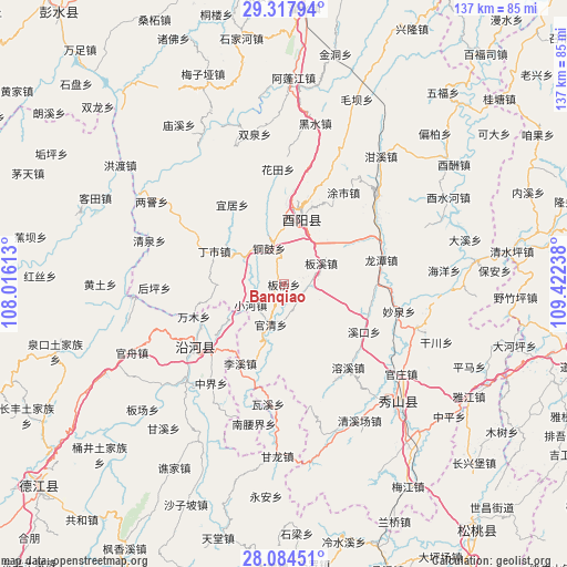 Banqiao on map