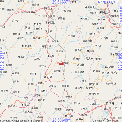 Yudi on map