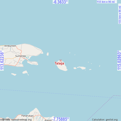 Talaga on map