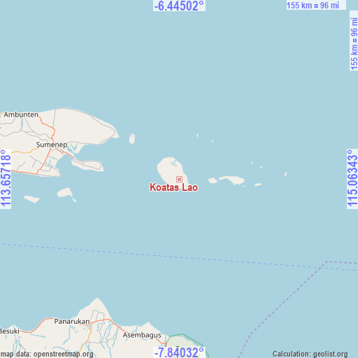 Koatas Lao on map