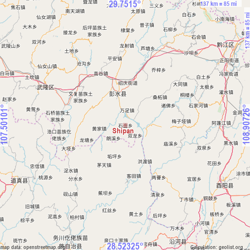 Shipan on map