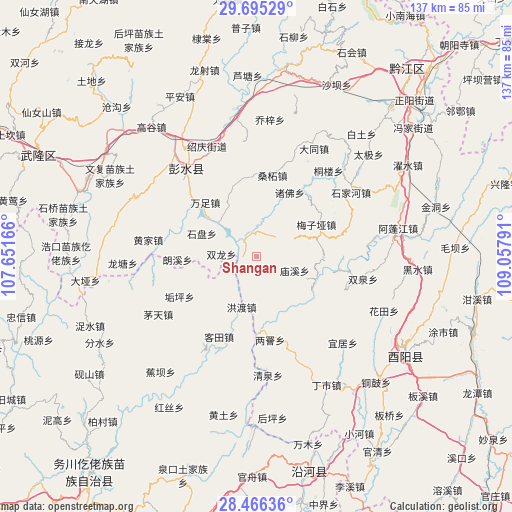 Shangan on map