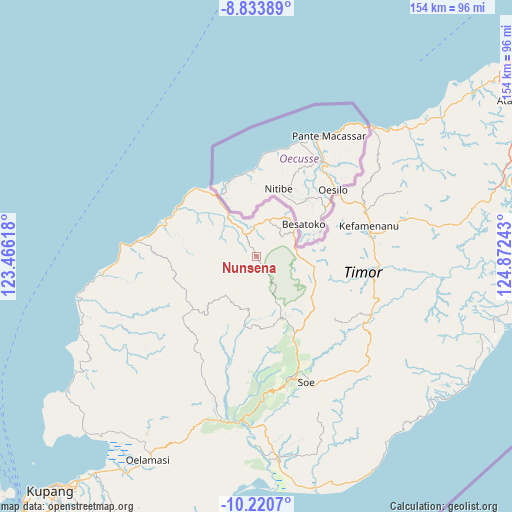 Nunsena on map