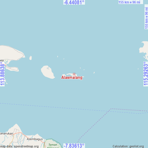 Alasmalang on map