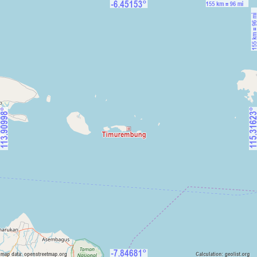 Timurembung on map