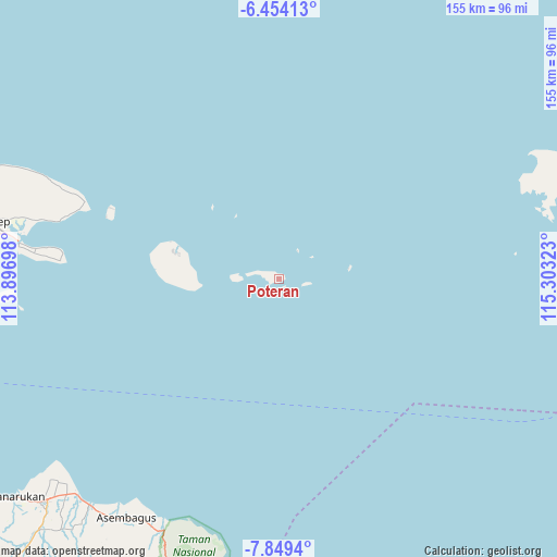 Poteran on map