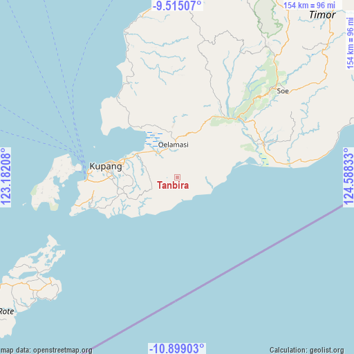 Tanbira on map