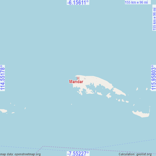 Mandar on map