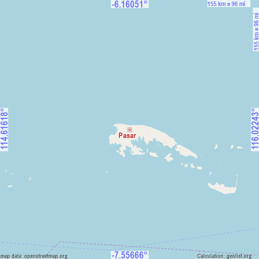 Pasar on map